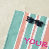 Serviette de plage de Flamant rose tropical person (En situation)