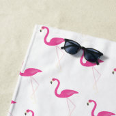 Serviette de plage de Flamants roses roses (En situation)