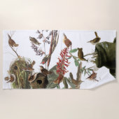 Serviette de plage de fleurs de nids d'oiseaux de (Devant)