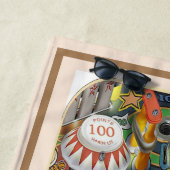 Serviette de plage de flipper (En situation)