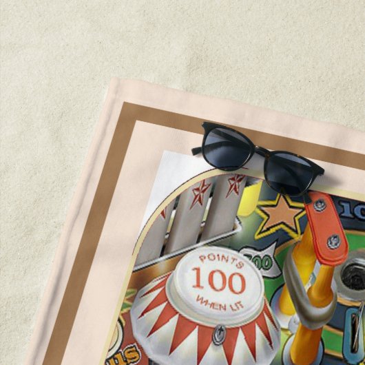 Serviette de plage de flipper (En situation)