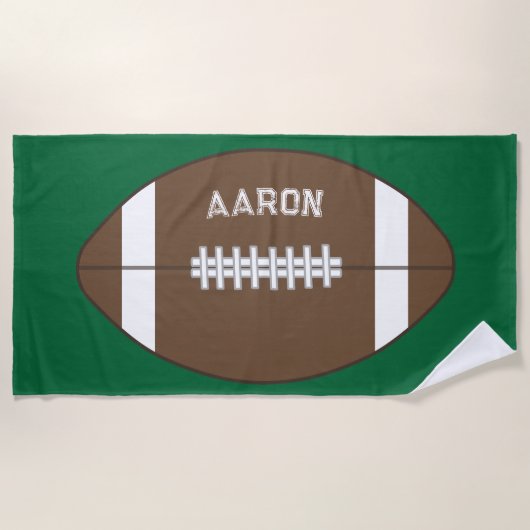 Serviette de plage de football personnalisée (Devant)