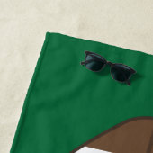 Serviette de plage de football personnalisée (En situation)