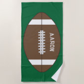 Serviette de plage de football personnalisée (Devant)
