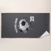 Serviette de plage de football torn (Devant)
