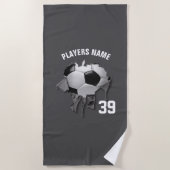 Serviette de plage de football torn (Devant)