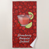 Serviette de plage de fraise Daiquiri (Devant)