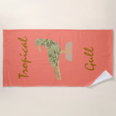 Serviette de plage de Goéland tropical (Devant)