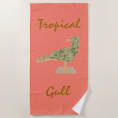 Serviette de plage de Goéland tropical (Devant)
