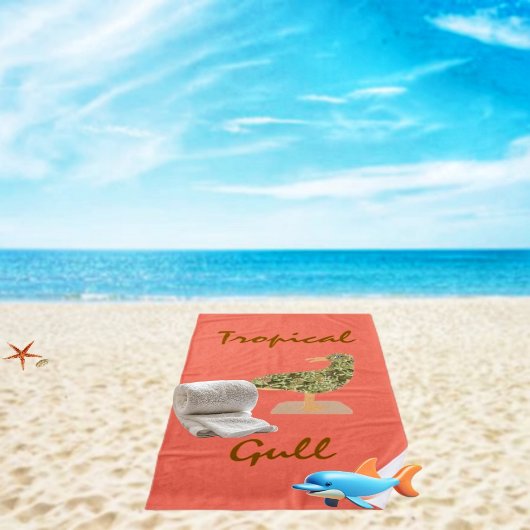 Serviette de plage de Goéland tropical