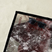 Serviette de plage de Guitar acoustique (En situation)