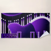 Serviette de plage de guitare électrique violet (Devant)