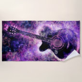 Serviette de plage de guitare Votre musique (Devant)