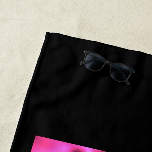 Serviette de plage de gymnastique. (En situation)