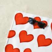 Serviette de plage de Hearts Loving (En situation)