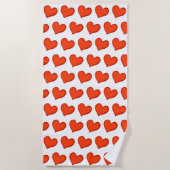 Serviette de plage de Hearts Loving (Devant)