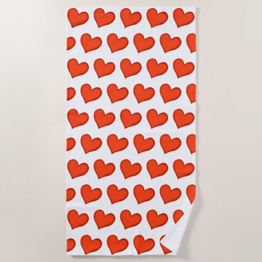 Serviette de plage de Hearts Loving (Devant)