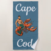 Serviette de plage de homard d'équitation de (Devant)