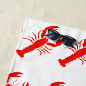 Serviette de plage de homard personnalisée (En situation)