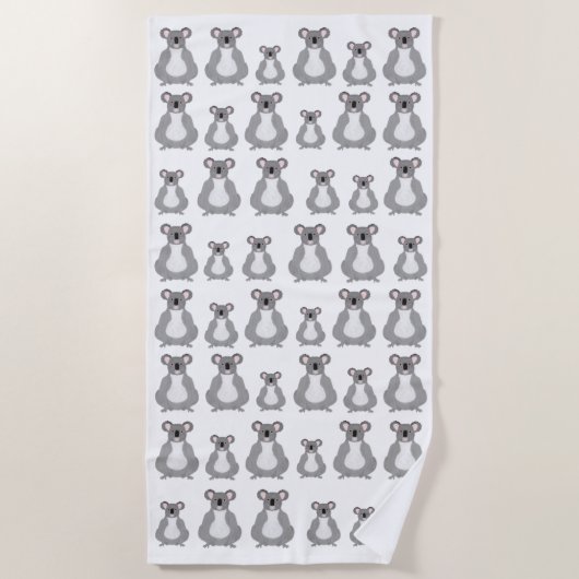 Serviette de plage de Koalas (Devant)