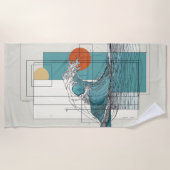 Serviette de plage de la balance des marées (Devant)