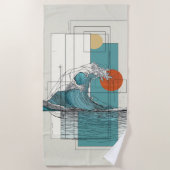 Serviette de plage de la balance des marées (Devant)