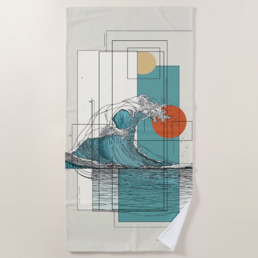 Serviette de plage de la balance des marées (Devant)