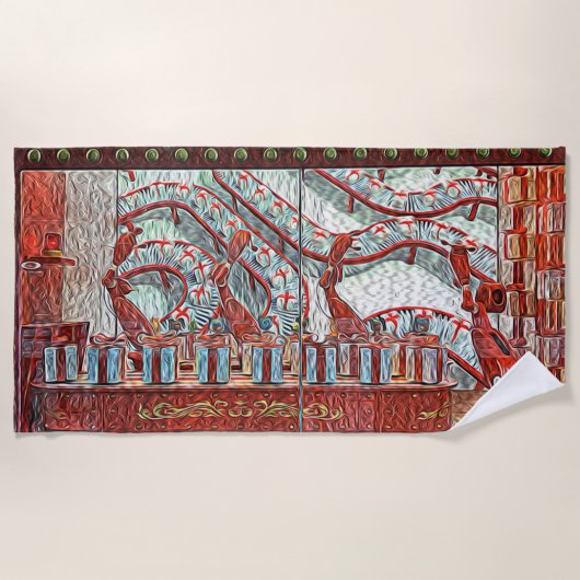 Serviette de plage de la boutique de Noël de la ba (Devant)