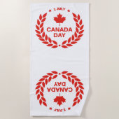 Serviette de plage de la couronne du Canada (Devant)