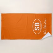 Serviette de plage de la famille Orange brûlée (Devant)