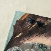 Serviette de plage de la femme masquée (En situation)