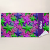 Serviette de plage de la morue personnalisée Starf (Devant)