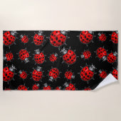 Serviette de plage de Ladybugs (Devant)
