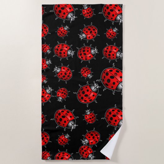 Serviette de plage de Ladybugs (Devant)