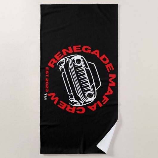 Serviette de plage de l'équipage de la Mafia (Devant)