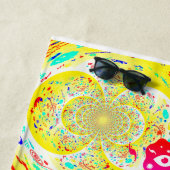 Serviette de plage de l'hippie jaune (En situation)