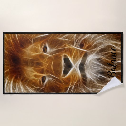 Serviette de plage de Lion (Devant)