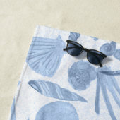 Serviette De Plage De L'Octo Bleu Profond (En situation)