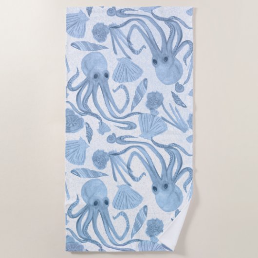 Serviette De Plage De L'Octo Bleu Profond (Devant)