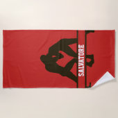 Serviette de plage de lutte personnalisée (Devant)