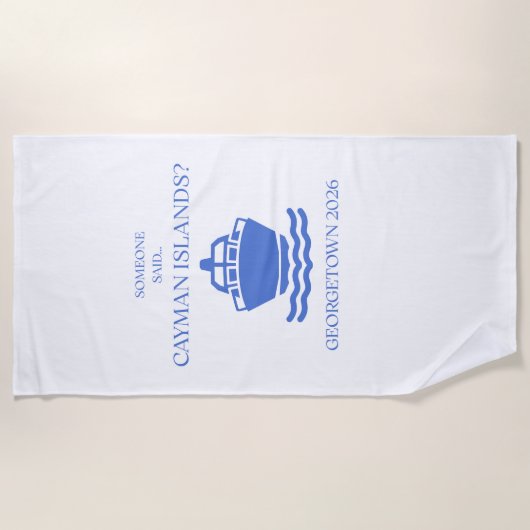 Serviette de plage de luxe de Georgetown des îles (Devant)