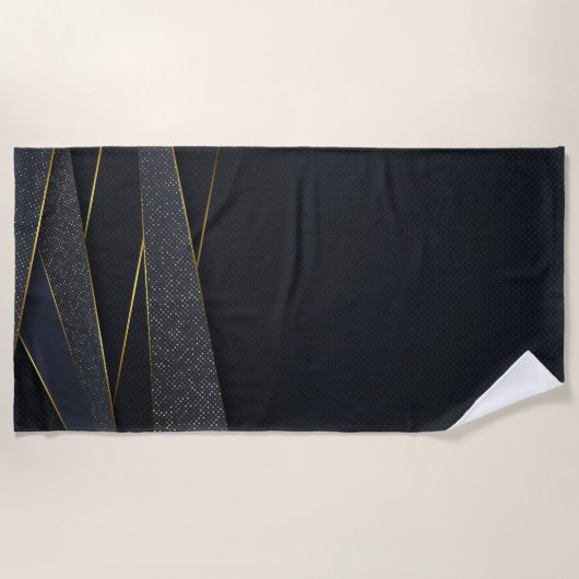 Serviette de plage de luxe – Design géométrique mo (Devant)