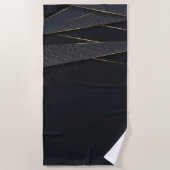 Serviette de plage de luxe – Design géométrique mo (Devant)