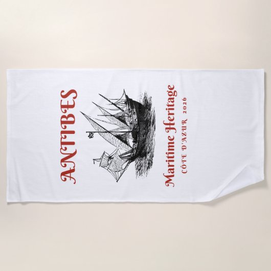 Serviette de plage de luxe maritime exclusive Anti (Devant)