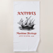 Serviette de plage de luxe maritime exclusive Anti (Devant)
