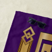 Serviette de plage de luxe Medusa Gold (En situation)