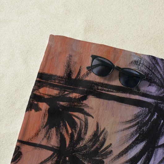 Serviette de plage de Malibu (En situation)