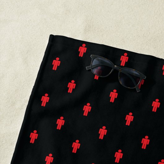 Serviette de plage de Man (En situation)