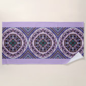 Serviette de plage de Mandala violet (Devant)