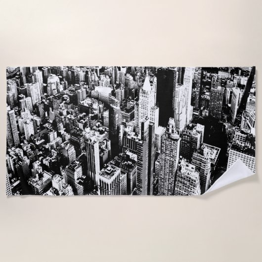 Serviette De Plage De Manhattan au ciel (Devant)